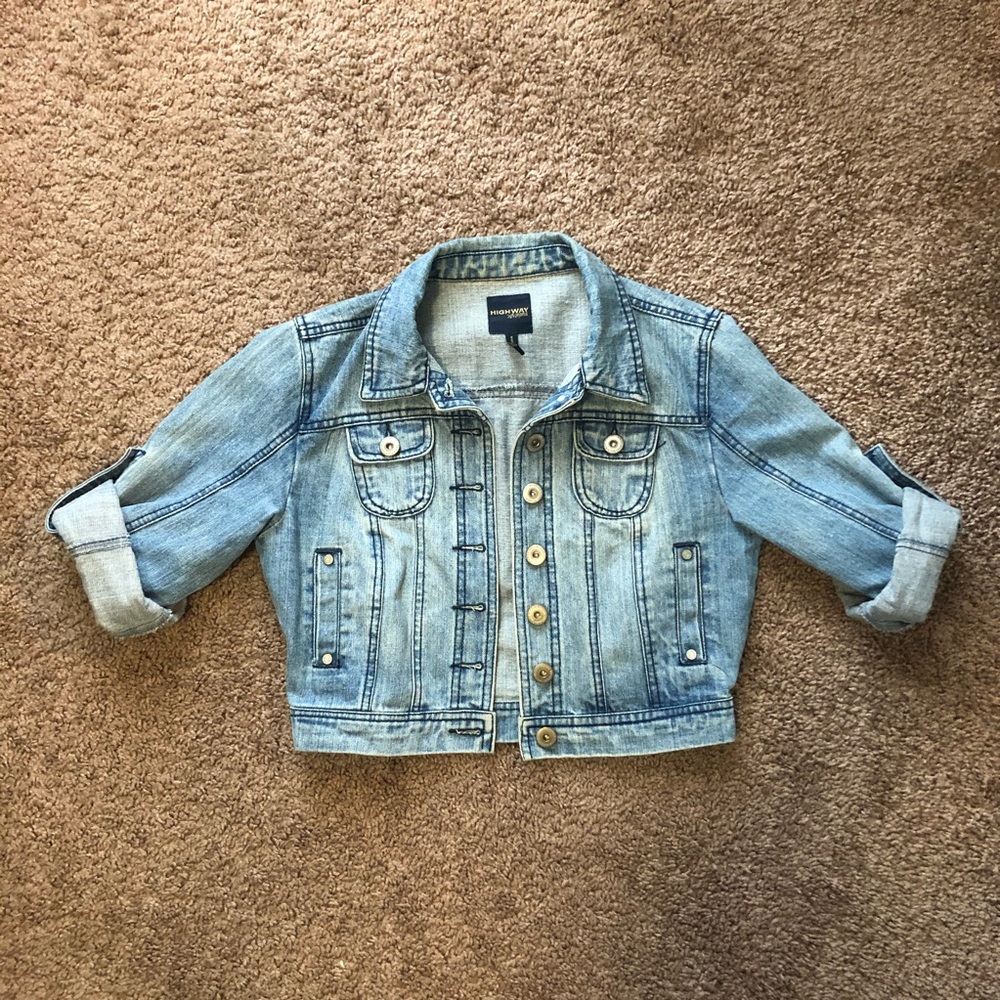Cropped Denim Jean Jacket